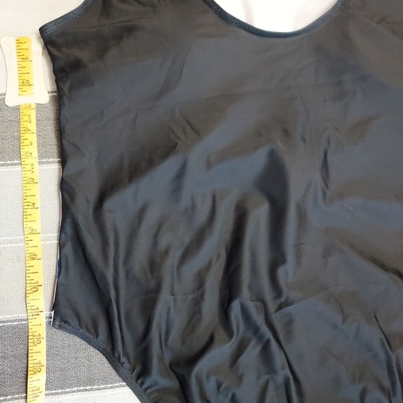 NWOT Women's 3XL Bathing Suit Swim One Piece Swimsuit Black Multi Pink - Picture 5 of 9